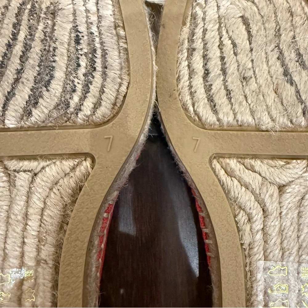 J. Crew Ankle Wrap Espadrille Flats Lace Up Red size 7 Nautical Sailor